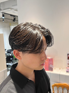 センターパート/ニュアンスパーマ/シースルーマッシュ/メンズ