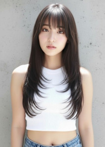 20代30代×小顔×レイヤーカット/髪質改善ミルクティーベー