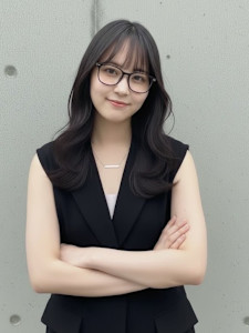 前髪×小顔×レイヤー×髪質改善×ブルーブラック