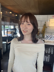 レイヤー×ベージュカラー