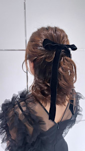 オリーブグレ／小顔に見せるヘア／ココアベージュ/黒髪カタログ