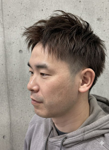 大人の爽やかツーブロック×無造作ショート