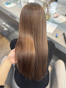 オリーブグレ／小顔に見せるヘア／ココアベージュ／黒髪カタログ