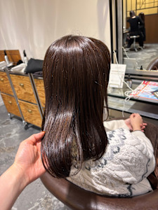 ラベンダーブラウン　ブラウンカラー　艶カラー