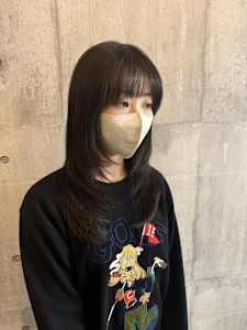 レイヤー+オリーブベージュ