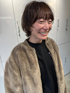 レイヤーショートパーマ