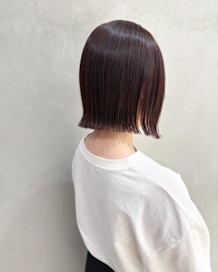 髪質改善カラー/ボブスタイル/切りっぱなしボブ - ungu ul掲載