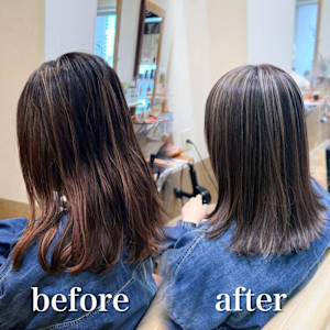 白髪ぼかし細めハイライト30代40代50代【藤沢　藤沢駅】