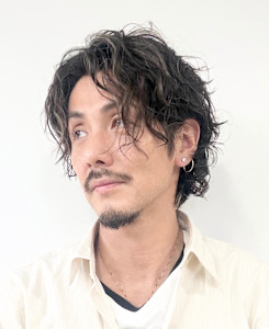 メンズパーマ　ミディアム