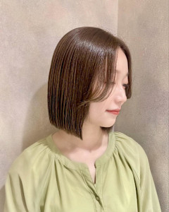 ボブ×大人ボブ×ショートボブ×オリーブカラー×横浜×20代 - FACE。石川町掲載