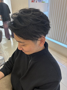 センター分け　2ブロック