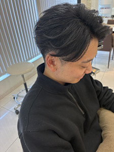 センター分け　2ブロック