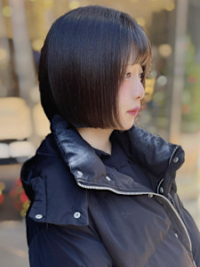 コンパクトボブ/ぱつっとボブ/顎ラインボブ/ぱっつん前髪