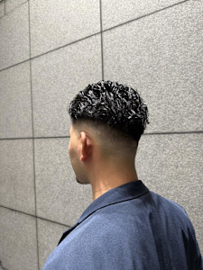 フェードオールバックパーマ