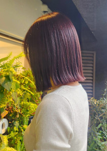 艶深ピンクラベンダーボブ