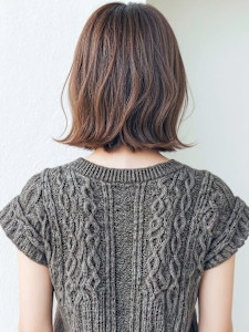 ひし形シルエット大人美人くびれカールロブp1　韓国巻き