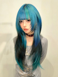 エンドカラー　デザインカラー　ケアブリーチカラー　ウルフ