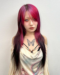 オーダーメイド　デザインカラー　ケアブリーチカラー　ウルフ