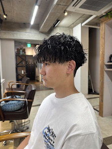 波巻きパーマ