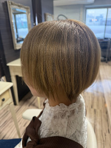 ダブルカラーdeミルキーベージュ/ショートボブ