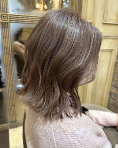 ウォームブラウン/ミディアムレイヤー/ミルクティーブラウン