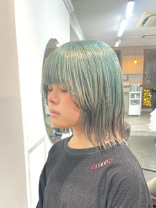 ボブレイヤー/エンドカラー/グリーンカラー