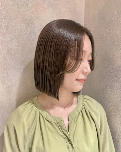 ボブ×レイヤーボブ×切りっぱなしボブ×透明感カラー×横浜