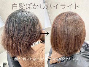 白髪ぼかしハイライト
