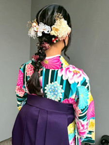 編みおろし 和装ヘア 卒業式 袴 パーティー ヘアアレンジ