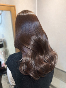 ★酸性縮毛矯正/チョコブラウン/ラテグレージュ