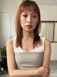 セミロングレイヤーフェイスレイヤー