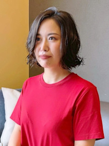 大人ボブパーマ