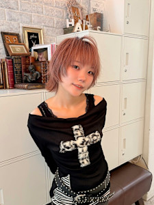 ショート　ピンクヘア　ウルフ　ショートウルフ - Hair ALES 原宿掲載
