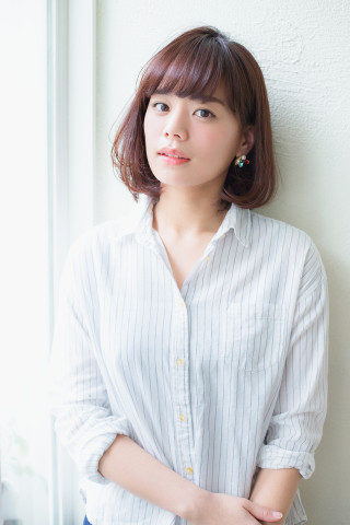 シンプルで可愛らしいカジュアルボブ♪