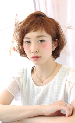 外人風☆やわらかショートボブ