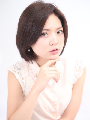 シンプルボブこそツヤ感大切！！黒髪大人ナチュラルボブ！！