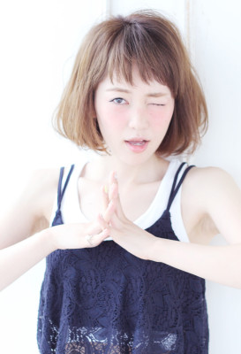 ２０１５年夏ショートバングのボブ【N-314】