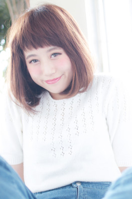 マルサラカラーの重めボブ【H-132】