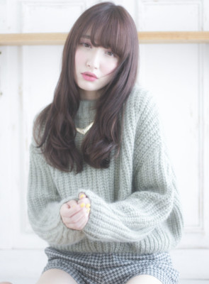 大きめカールで大人可愛いデジタルパーマロング