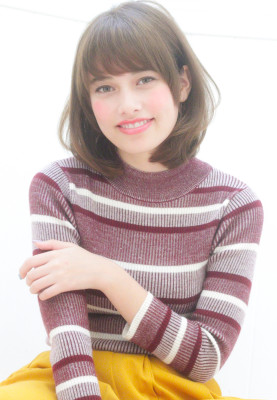 大人可愛いひし形大人ボブ