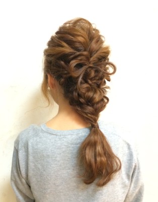 編み込み☆ダーウンヘア（ヘアリボン）