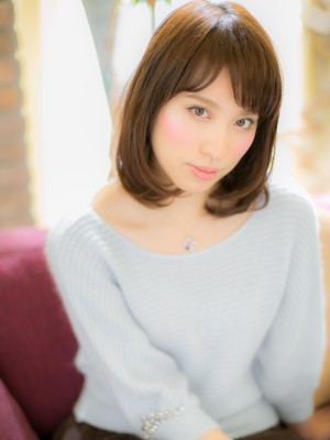 【ボブスタイル】清楚な≪フェミニンミディ≫