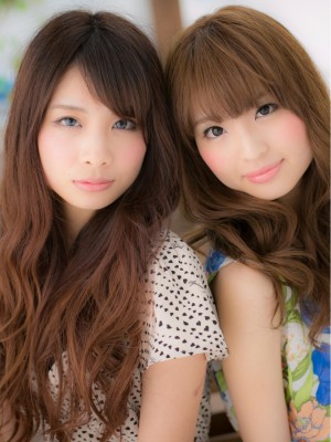 ふわふわパーマの大人可愛い♪女子２人！b