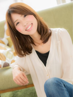 毛先ワンカールが好感度大★愛されセミディb