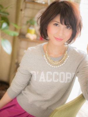 大人カジュアル☆★上品ゆるボブb