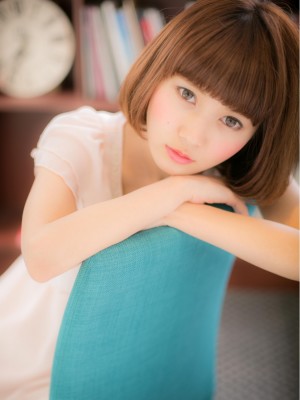 厚めバングがCUTE☆ふんわり☆ワンカールボブa