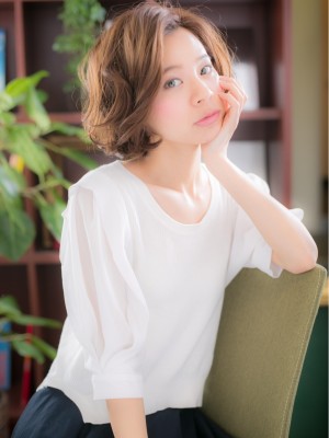 大人カジュアルなフェミニン☆ボブb