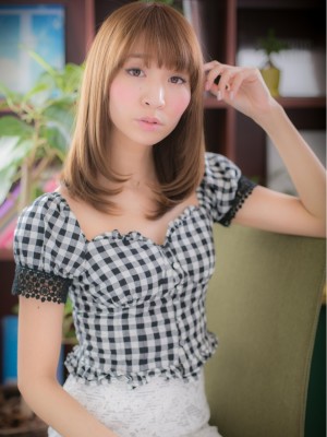 ワンカールストレートな大人ピュア艶セミディb