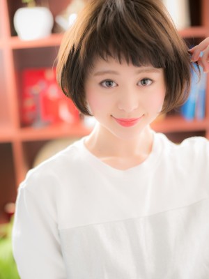 ゛短めバング゛で、脱！☆定番ボブa