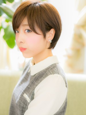 丸みがポイント☆シンプルショートb